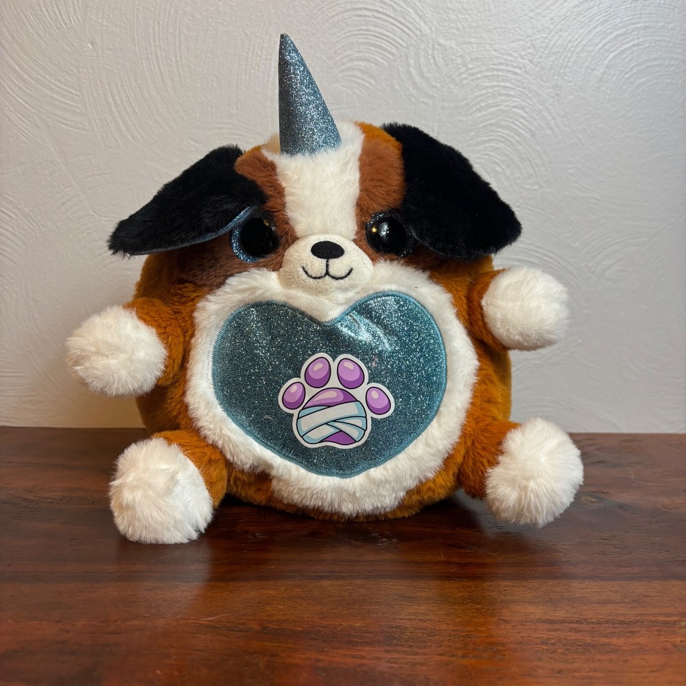 Zuru Rainbocorns Puppycorn Rescue‎ Brown Dog Plush Glitter Horn Wings Paw Print